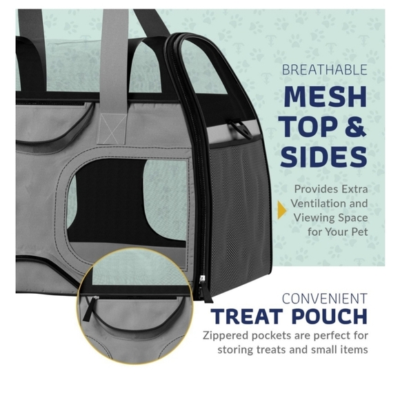 Katziela Luxury Rider Pro Pet Carrier  Double Telescopic Handle Grey - Picture 5 of 12